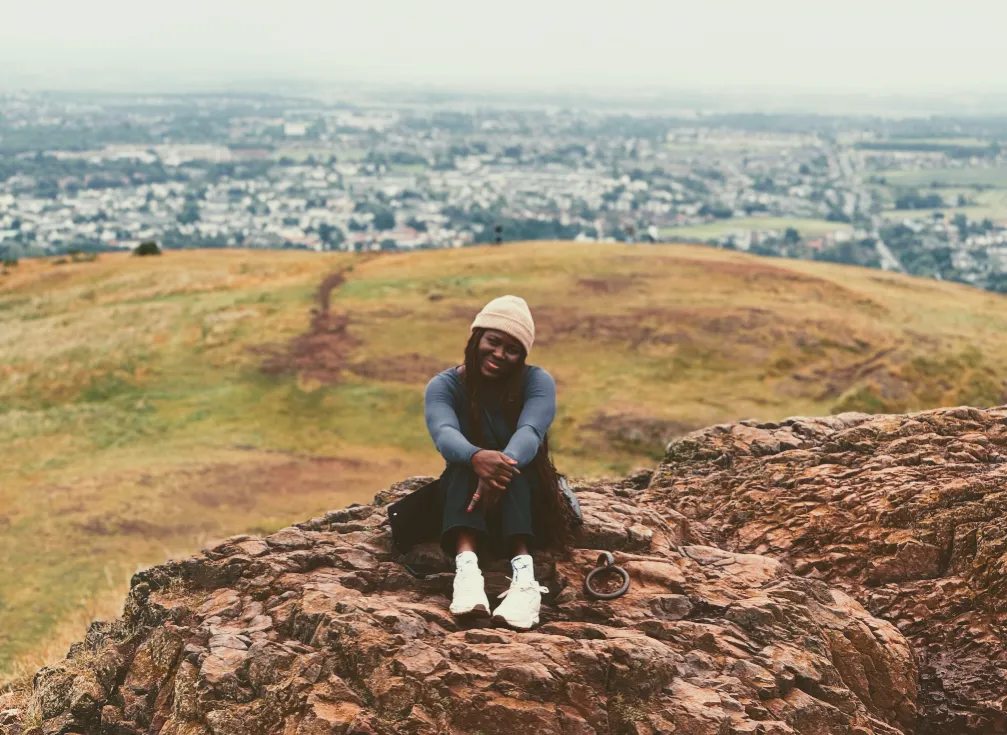 A picture of Olufunke Moronfolu at Arthur's Seat, Scotland